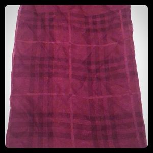 Burberry silk scarf - maroon